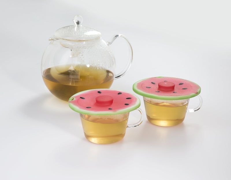 Charles Viancin - Set of 2 Watermelon 4â€ Silicone Drink Covers - Airtight Seal on Any Smooth-Rimmed Glass, Keep Drinks Cool or Hot - BPA-Free - Oven, Freezer, Dishwasher Safe - Image 5